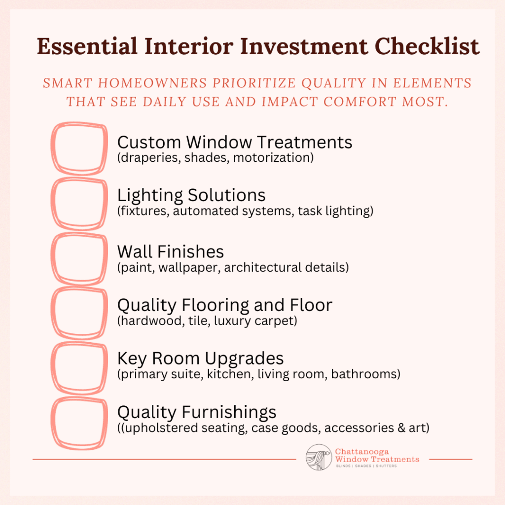 essential interior investment checklist