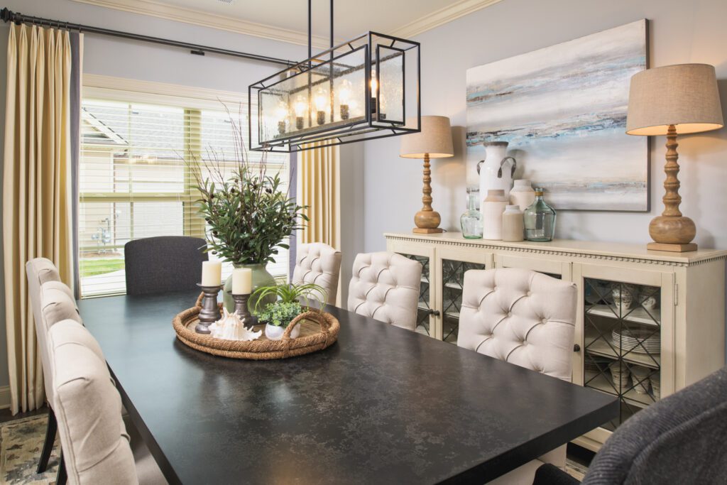 Elegant custom draperies in a layered luxury Chattanooga living room